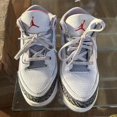 Nike Air Jordan 3 Retro Fire/Red Cement Kids Sneakers DM0966-160- SZ 2.5 Y