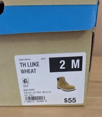 Thereabouts TH Luke Wheat Lace-Up Ankle Bootie w/ Zipper Youth Size 2 M