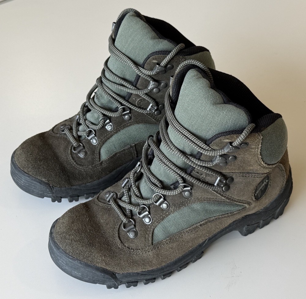 Merrell Eagle Kids Hiking Boots Size 5 Women’s Size 6.5-7 Graphite Wear Them Out