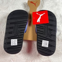Puma Cool Cat Dark Prismatic PS Slides Black Fuchsia NWT Purple Blue Kids 11C