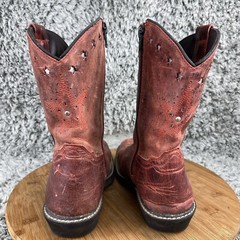 Smoky Mountain Western Boots Youth 2.5 D Leather Cowboy Rodeo Red 3477C