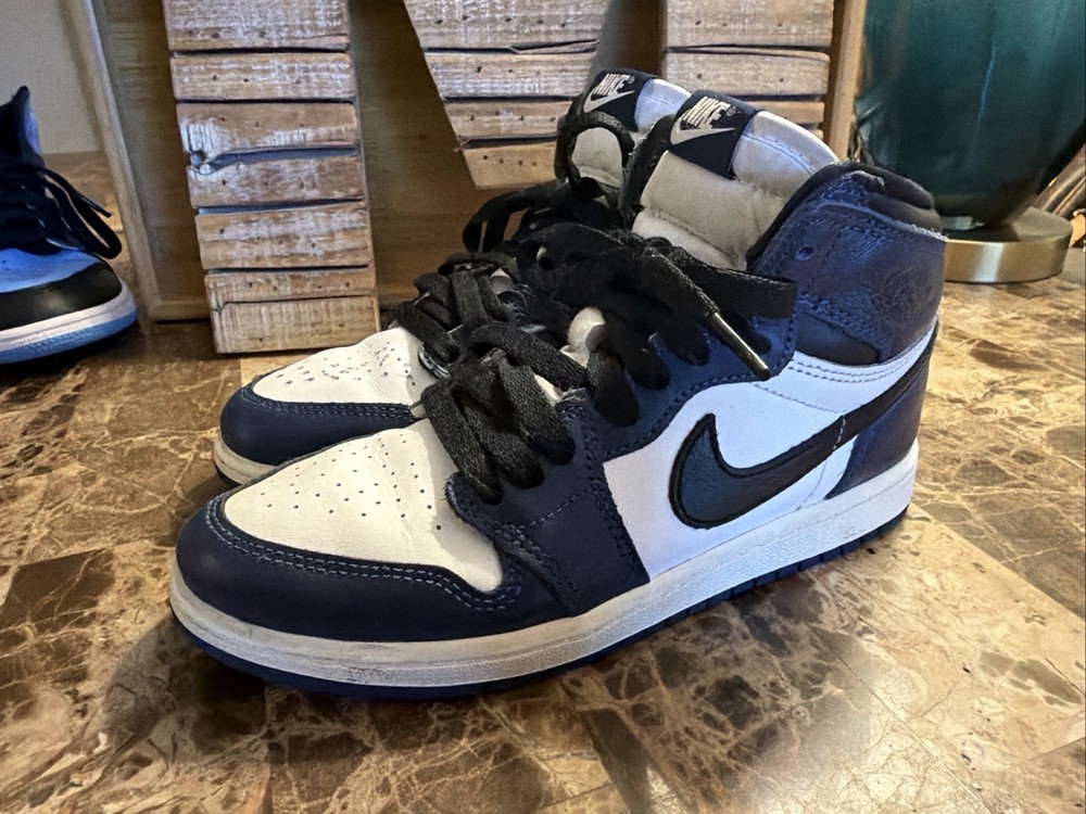 Nike Air Jordan 1 Retro High OG GS FD1412-401 Midnight Navy/B &W size 2.5Y