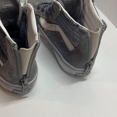 VANS Gray Glitter Unisex Kids High Top Sneakers Lace Up US 12 Model 507452