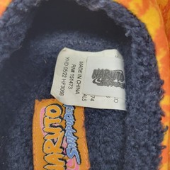 Naruto Slippers Shippuden Leaf Village Emblem Headband Style Youth Orange Sz 13