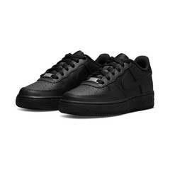 BOYS GRADE SCHOOL NIKE AIR FORCE 1 LE BIG KIDS_BLACK/BLACK DH2920-001-SIZE 4