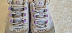 Under Armour Assert 7 Kids Athletic Shoes Gray Purple Pink Youth Sneakers