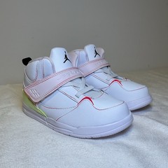 TD Nike Jordan Flight 45 High Kids White Pink Toddler CI5763-176 NEW Size 10c