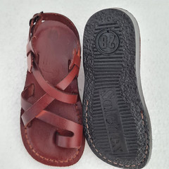 Camel quality handmade leather Holy Land sandals for boys & girls US11/EU28/UK10