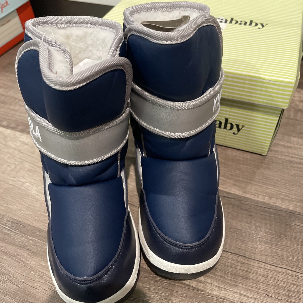 Kukoola Snow Navy Blue Cold Weather Teddy Winter Boots Unisex Size 7