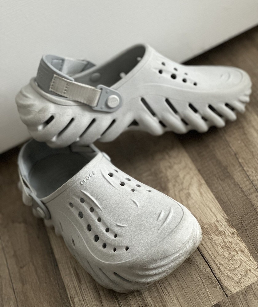CROCS ECHO CLOG-ATMOSPHERE/GREY- SZ J6