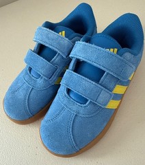 NO BOX New Nordstrom BLUE YELLOW Adidas VL Court 3.0 CUTE Shoes KIDS Size 10K