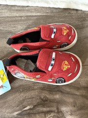 Disney Cars Lightning McQueen Red Canvas Slip-On Sneaker Unisex Kids US 6