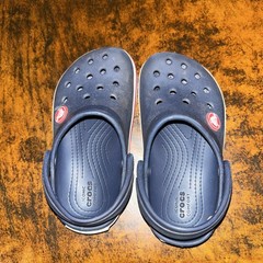 Crocs Crocband Navy Blue Kids Size US C8 Clogs Youth Classic Water Shoes EUC