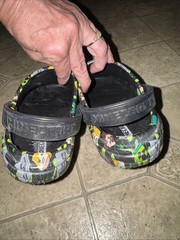 UNISEX KIDS MINECRAFT THEMED CLOGS Creeper Black Green Croc Type Sz 13