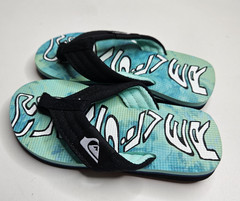 Quiksilver Boy’s Molokai Layback Sandal – Green / Black / Blue NEW Size 10