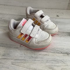 Adidas FW7614 Hoops 2.0 Kids Girls Sneakers Shoes Casual 7K Pink White