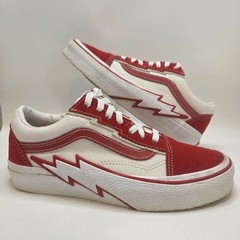 VANS Old Skool Bolt Red/White Leather/Canvas Female-6 Male 4.5 SkaterVibe. Cool