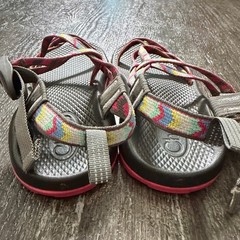 Chaco Sandals Kids Junior Multi Color Straps Gray Pink Athletic Sport Size 3