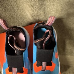 Nike Flex Runner 2 Lil (PSV) Kids Sneaker Blue Orange Slip On US 13C DZ4487-400