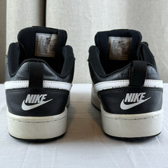Nike Court Borough Low 2 Black/White Leather Low Top Kids 6Y BQ5448-002