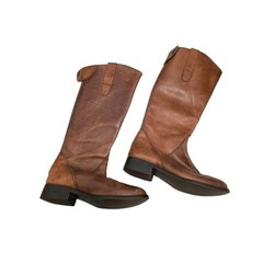 Steve Madden Distressed Finish Leather Riding Boot Unisex Style Size 6M