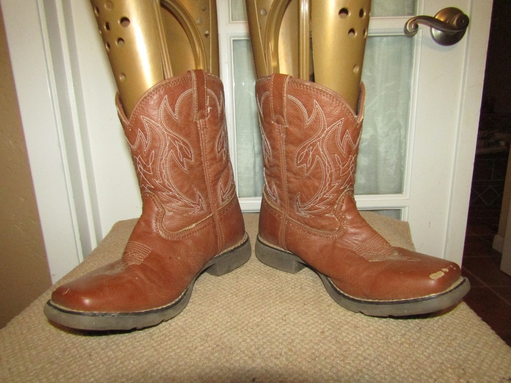 Lil‘ Durango Kids 8” Western Boots 3M Rodeo Brown Leather Pull On Cowboy Boots