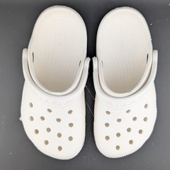 Big Kids Size C11 Crocs Classic Clog K – Bone White ~ Genuine New w/ Tags 206991