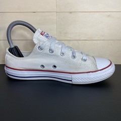 Converse Chuck Taylor White Red Blue Unisex Kid’s Youth Size 3 Shoes Distressed