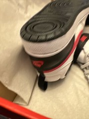 Size 12C- Nike Court Borough Mid 2 White/University Red-Black Kids Youth CUTE