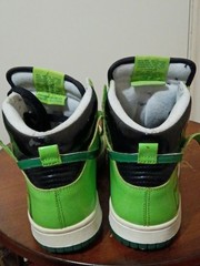 Nike Dunk Shoes Kids Youth 6Y High 2007 GS ‚Halloween‘ 308319-032 Black Green