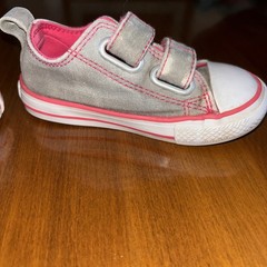 Converse All-Star Sneakers 764274F Double Tongue Grey Pink Youth Kids Sz 6