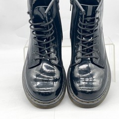 Dr Doc Martens Junior Pascal 1460 J Size 5 Black Patent Leather Combat Lace Up