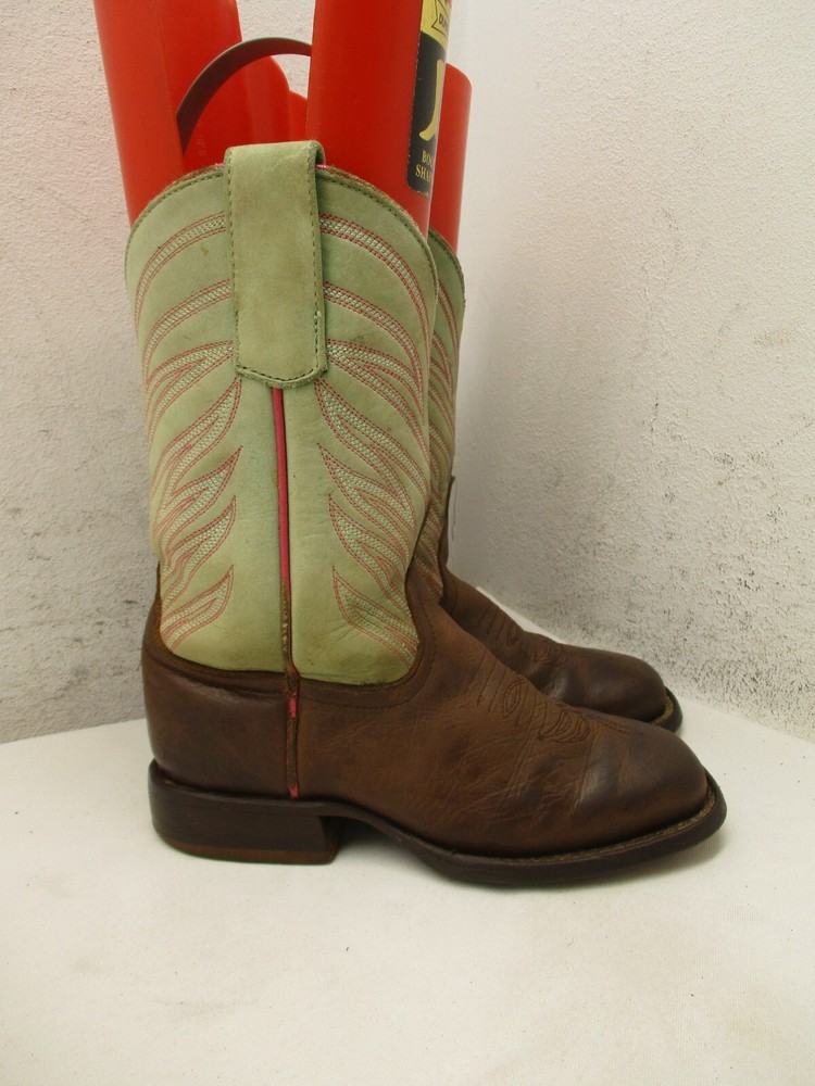 ANDERSON BEAN BOOTS Brown Square Toe Boots Youth Kids size 11 Style 7089