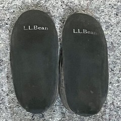 L.L.Bean Youth Wicked Good Grey Camo Print Slippers Size 3. Suede Shearling
