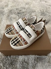 Burberry Kids‘ Mark Check Sneaker Size 34EU 2.5US