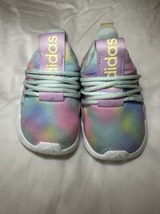 Adidas Lite Racer Adapt 5K Toddler Rainbow Tie Dye Cloudfoam Slip On Sneakers