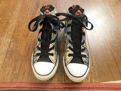 Converse All Star Chuck Taylor Red/blue Flying Superman Hightop Sneakers sz 1