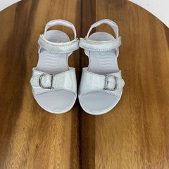Little Kids Sperry Galley Plushwave Silver Strappy Ankle Strap Sandals Size 7 C