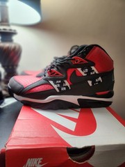 Nike Air Trainer SC High Red Black Leather High Top Sneakers Unisex Kids 7Y