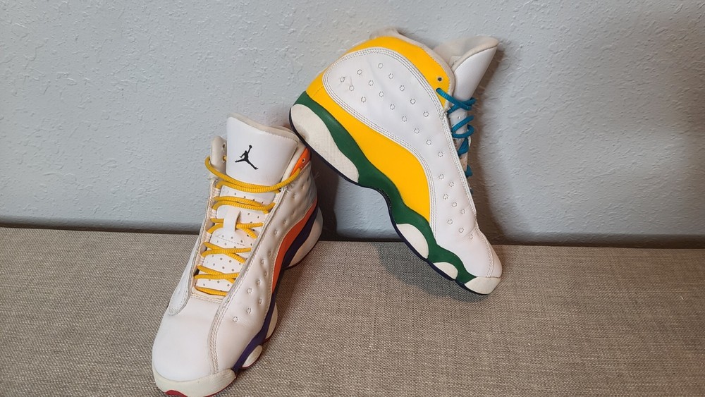 NIKE Air Jordan 13 Retro KS Size 5.5Y Multi Color CV0785-158 (Missing Insoles)