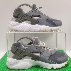 Nike Air Huarache Sneakers Shoes Youth Sz 7Y 654275-110 Wolf Gray Leather Boys