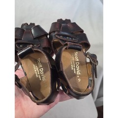 NEW Leather Scott David Spain Size 6 Kids Sandal Loafers Brown