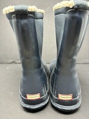 HUNTER Kids Vegan Shearling Lined Boots Wellies Rain Boots Size US 5 UK 3 Blue