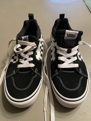 Vans Lace Up Black/White Checkerboard Skate Shoes Sneakers – Kids Youth Size 5.5