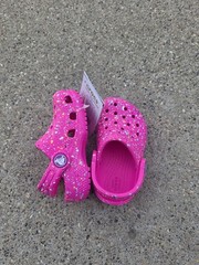 Crocs Classic Clog Kids Pink Multicolor Speckled Slip-On Clog US 5