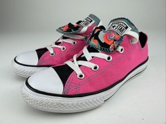 Converse Chuck Taylor All Star Double Tongue OX Hot Pink Shoes 654226F Sz 3 Y