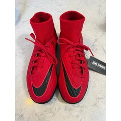 Nike HypervenomX Proximo II Dynamic Fit TF Turf Soccer Shoes Red Size 4Y