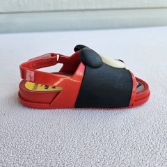 Mini Melissa Disney Mickey Mouse Sandal SZ 7 Hook & Loop Jelly Red Black
