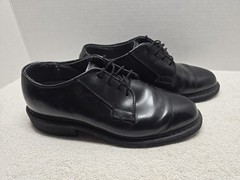 Bates Black Leather Vibrum Sole Derby KIDS 4C Police Security Military Shoes