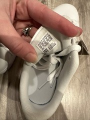 Adidas Neo Baseline K White Gold Stripe Sneakers Kids Size 2 Kids 👦 Shoes
